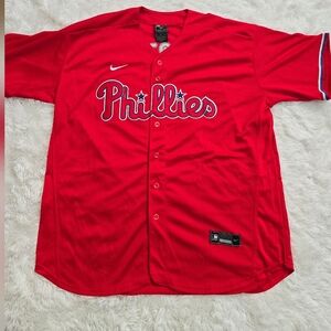 Nike Bryson Stott Philadelphia Phillies Red Jersey